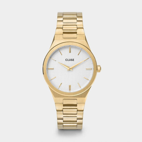 Cluse - Orologio Vigoureux Steel White, Gold Colour