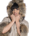 Bea - Giacca Donna Avorio in vero Montone Shearling