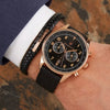 Orologio MASERATI uomo Tradizione cronografo pelle nero / oro rosa