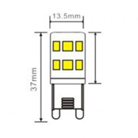 Lampadina Tubolare Led G9 2.5 W 280 Lm Luce 3000k 4000k 6500k Sparac-g9-2.5w-ce1