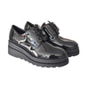 CINZIA SOFT Mocassino donna in vernice perlata nero  con strass MM3A5453 001