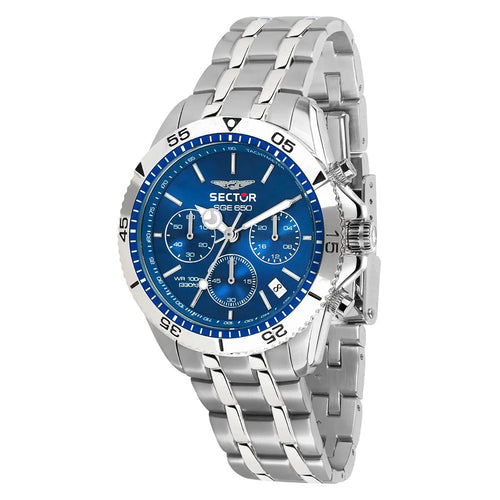 Orologio SECTOR uomo SGE 650 cronografo acciaio / blu