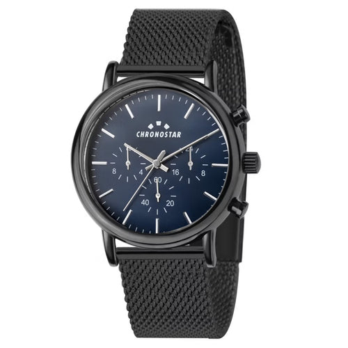 Orologio CHRONOSTAR uomo Polaris multi acciaio brunito / blu