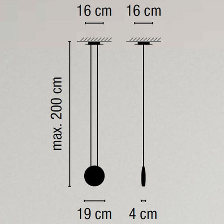 Lampada a sospensione Vibia Cosmos 1 luce Dimm.