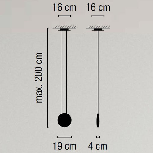 Lampada a sospensione Vibia Cosmos 1 luce Dimm.