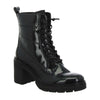 MARCO TOZZI Tronchetto donna con tacco stringato in vernice nera 2-25284-43 018