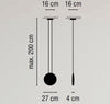 Lampada a sospensione Vibia Cosmos 1 luce D. 27 cm