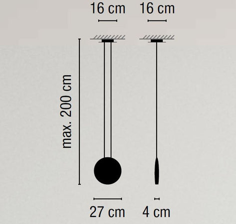 Lampada a sospensione Vibia Cosmos 1 luce D. 27 cm