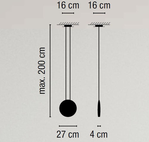 Lampada a sospensione Vibia Cosmos 1 luce D. 27 cm