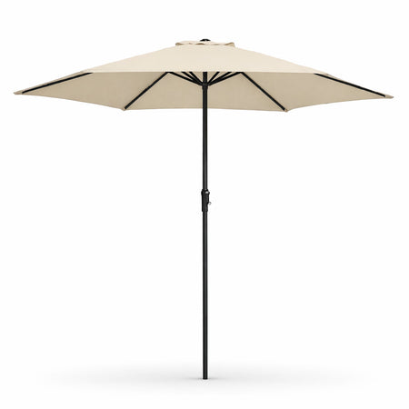 Ombrellone Giardino 2.7 mt con Palo Centrale AirVent Telo Poliestere Resistente Beige