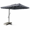 Ombrellone da Giardino Palo Decentrato 2.5x2.5 mt Impermeabile Grigio Apri&Chiudi