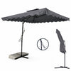 Ombrellone da Giardino Palo Decentrato 2.5x2.5 mt Impermeabile Grigio Apri&Chiudi
