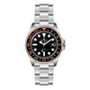 Orologio LORENZ uomo Scuba datario acciaio / nero / arancio