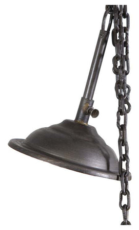 Biscottini Biscottini Lampadario Sospensione Industrial 49x31 Ferro Nero Anticato non