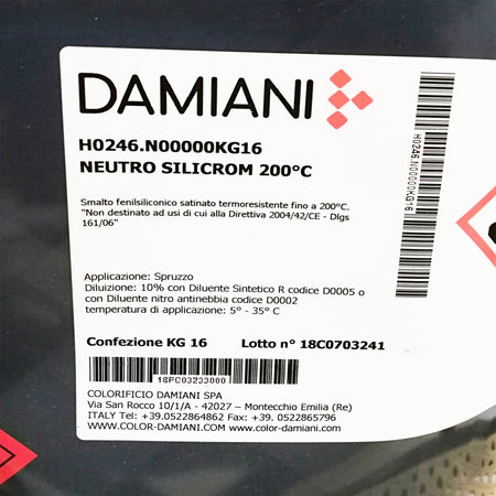 Damiani Silicrom 1kg smalto alta temperatura tutti i RAL 1000 - max 200°C