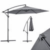 Ombrellone da Giardino Palo Laterale 3 mt Grigio Alluminio Waterproof con Manovella