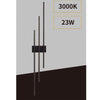 Applique Da Muro Led 23w Moderna 3 Linee Verticali Nero Luce Calda Naturale Aq13