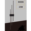 Applique Da Muro Led 23w Moderna 3 Linee Verticali Nero Luce Calda Naturale Aq13