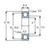 Cuscinetto a sfera Scanalato 607-2Z Schermato stufe a pellet 14706100