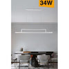 Lampadario Led 34w A Sospensione Lineare Orizzontale Luce 3000k 6500k 4000k B66-b