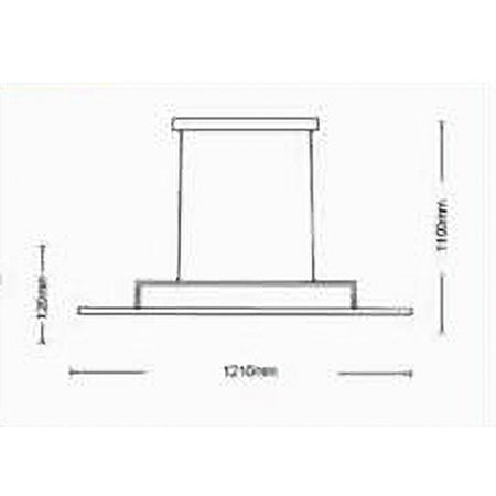 Lampadario Led 34w A Sospensione Lineare Orizzontale Luce 3000k 6500k 4000k B66-b