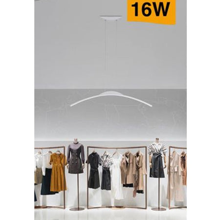 Lampadario Da Soffitto A Sospensione Led 16w Curvato Luce 3000k 6500k 4000k B68-b