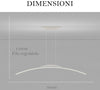 Lampadario Da Soffitto A Sospensione Led 16w Curvato Luce 3000k 6500k 4000k B68-b
