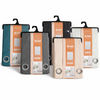 Tenda Oscurante 140x290 cm con Anelli Cromo Design Moderno Grigio Scuro