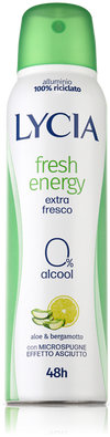 Lycia Fresh Energy spray deodorante 48h Aloe e Bergamotto 150ml