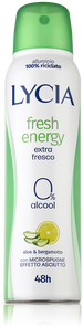 Lycia Fresh Energy spray deodorante 48h Aloe e Bergamotto 150ml