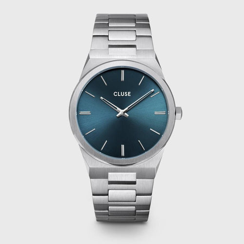 Cluse - Orologio Vigoureux Steel Petrol Blue, Silver Colour