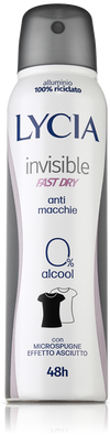Lycia Invisible Fast Dry spray deodorante 48h anti macchie 150ml