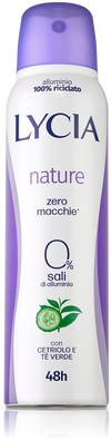 Lycia Nature spray 48h zero macchie Cetriolo e Tè verde 150ml