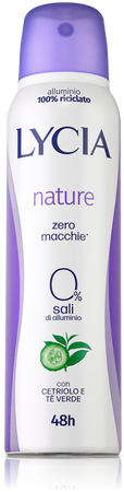 Lycia Nature spray 48h zero macchie Cetriolo e Tè verde 150ml