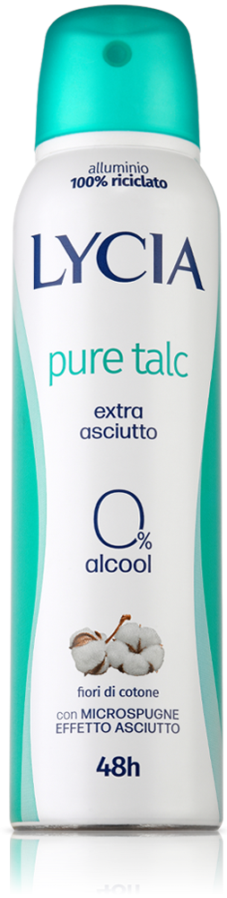 Lycia Pure Talc spray 48h extra asciutto Talco e Fiori di cotone 150ml