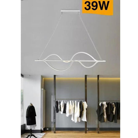 Lampadario Led A Sospensione 39 Watt Moderno Onde Luce 6500k 4000k 3000k B64-b
