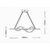 Lampadario Led A Sospensione 39 Watt Moderno Onde Luce 6500k 4000k 3000k B64-b