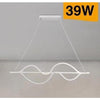 Lampadario Led A Sospensione 39 Watt Moderno Onde Luce 6500k 4000k 3000k B64-b