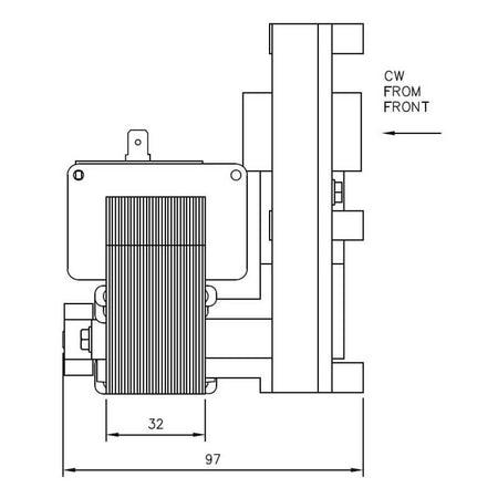 Motoriduttore Mellor FB1417 stufe a pellet 14702027