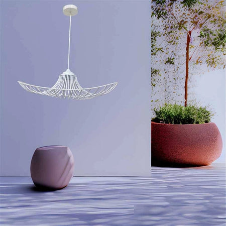 Lampadario A Cappello Con Paralume Metallo E27 Lampada Decorativa Contemporanea B61