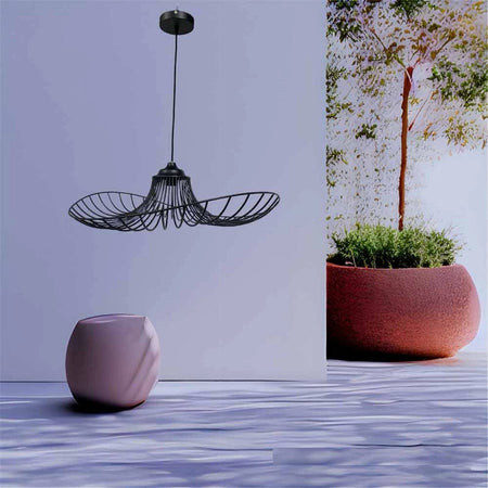 Lampadario A Cappello Con Paralume Metallo E27 Lampada Decorativa Contemporanea B61