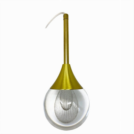 Lampadario Moderno Led 5w Globo Lampada Dorata Pendente Luce 3000k 4000k 6500k Lp-41