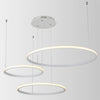 Lampadario Led A Sospensione 3 Anelli Asimmetrici 55w Luce 3000k 4000k 6500k A65