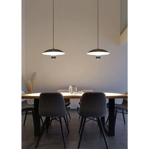Lampadario Led A Sospensione Moderno 11w 880lm Bianco Nero Luce Calda Ip20 Lp-64