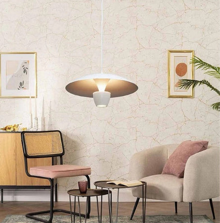 Lampadario Led A Sospensione Moderno 11w 880lm Bianco Nero Luce Calda Ip20 Lp-64