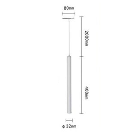 Faretto Led A Sospensione 3 W Cilindro Per Binario Track Monofase Lampada Lp-80