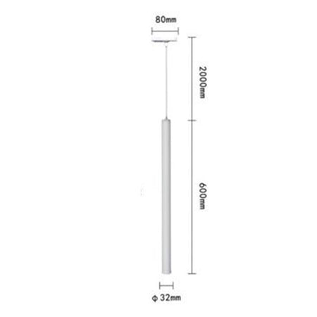 Lampada Led A Sospensione 3w Cilindro Per Binario Track Monofase Proiettore Lp-79