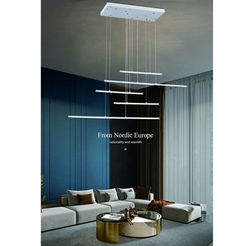 Lampadario A Sospensione 38w A Led Design Minimal 3 Colorazione Di Luce Lp-43-3c