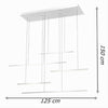 Lampadario A Sospensione 38w A Led Design Minimal 3 Colorazione Di Luce Lp-43-3c
