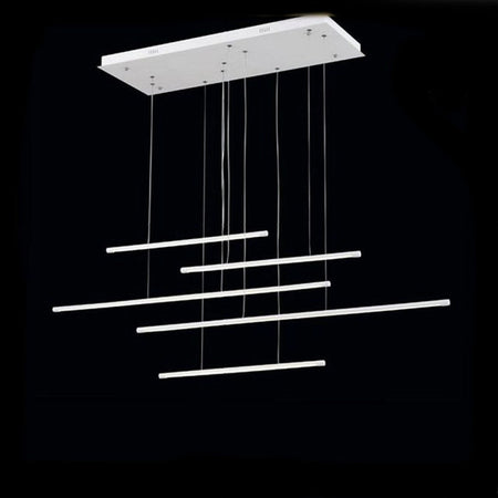 Lampadario A Sospensione 38w A Led Design Minimal 3 Colorazione Di Luce Lp-43-3c